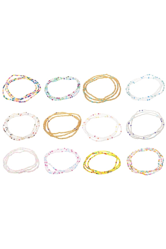 belly jewelry Beaded Body Chain Assorted Color 12Pcs