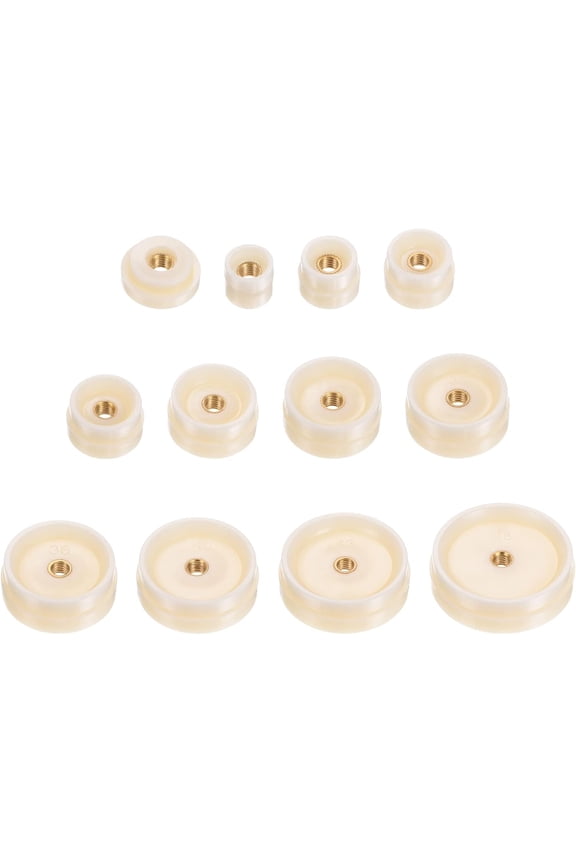 12pcs Watch Case Press Die Kit, Back Nylon Fitting Dies Set Repair Tool for Table Model Capping Machine, White -