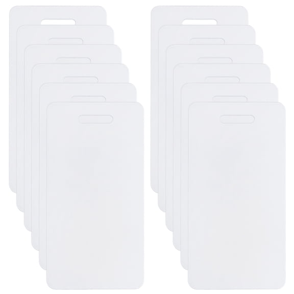 12pcs White Acrylic Badge Buddy Blanks 4.49x2.2 Inch DIY Badge Buddy Blank for Nurse Teacher Lab Tech Receptionist Hole: 0.78x0.2 InchDIY