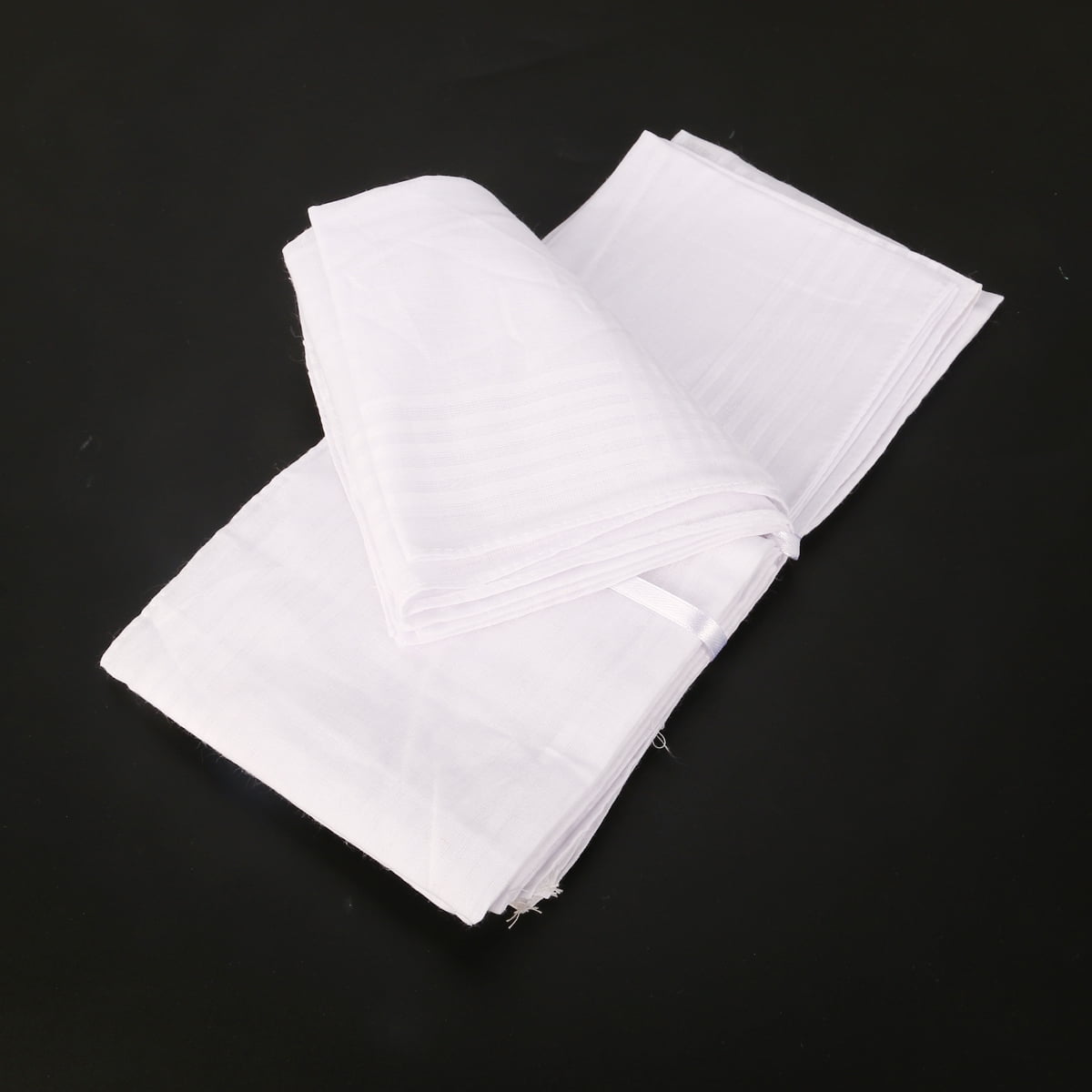 12pcs White Cotton Handkerchiefs Cotton Towels Hankerchief for Men