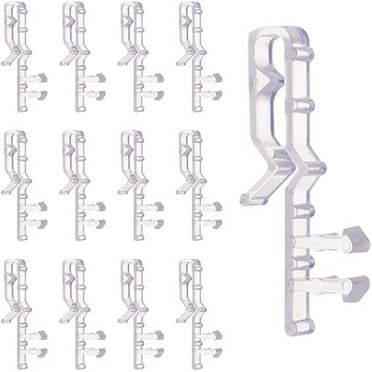 12pcs Window Blind Clips Plastic Clear Curtain Hidden Valance Clips Blind Valance Parts Accessories