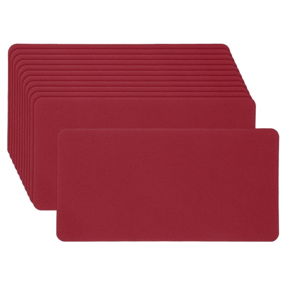 Uxcell 12Pcs Denim Iron on Patches for Clothes Denim Patches Iron on Wine red