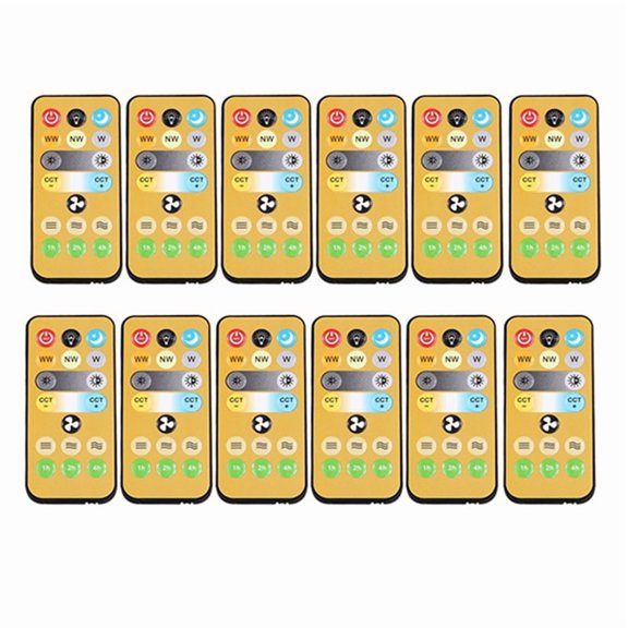 12pcs Wireless Switches 3-Speed Timing Remote Control for E27 Ceiling Fan Light 1-4h Timing Remote Control