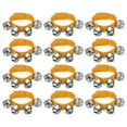 thumbnail image 1 of 12pcs Wrist Bells, Jingle Bells Ankle Bells Percussion Instruments Musical Rhythm Band 4 Silver Bells, Dark Dark Yellow, 1 of 6