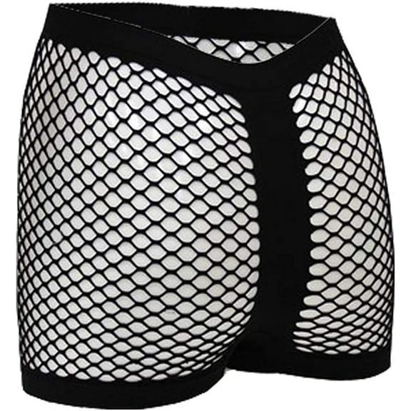 12pcs Yelete Ladies Black Stretchy Fishnet Boy Shorts