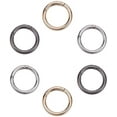 thumbnail image 1 of 12pcs Zinc Alloy Key Clasps Spring Gate Rings Rings Mixed Color 33.2x25x4.5mm, 1 of 6
