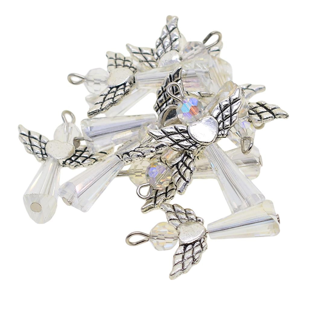 Vokoko 40Pcs Nordic Angel Beads – Silver Angel Charms For Jewelry Making, DIY Crafts, Keychains