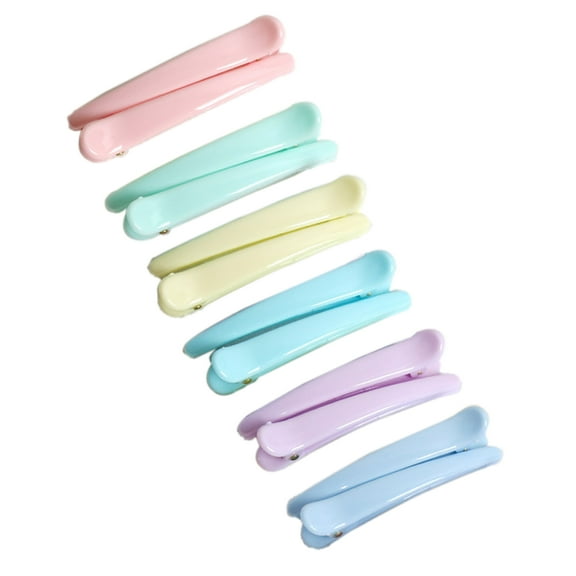 12pcs anti slip colored plastic duckbill crocodile hair clip, suitable for women, infants, and girls