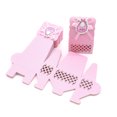 12pcs/lot Baby Shower Candy Box Laser Cut Kraft Paper Boxes Baby Shower Favors Gender Reveal