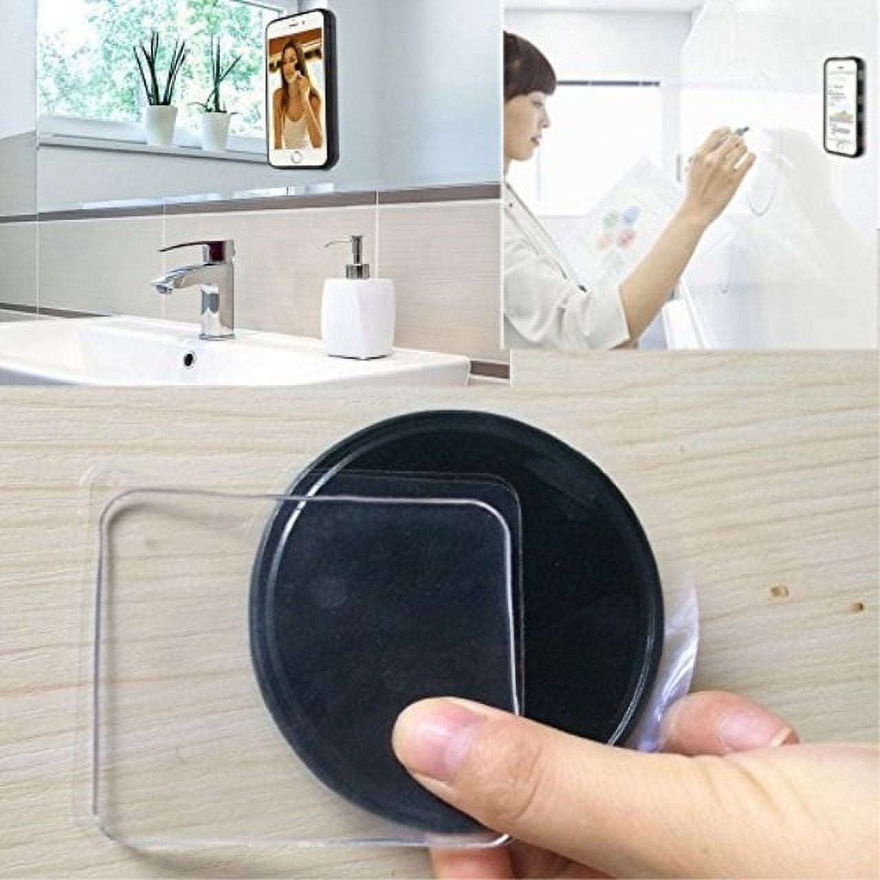 12pcs removable sticky cell pads gel pads double side cell phone pads  holder non-slip mat for wide applications stick to car dashboard glass  mirrors whiteboards metal kitchen cabinets tile 