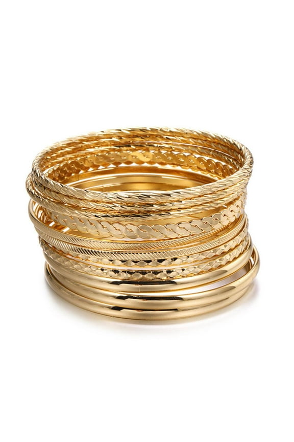 12pcs/set Punk Chain Bracelets Set for Women Boho Thick Charm Bangles