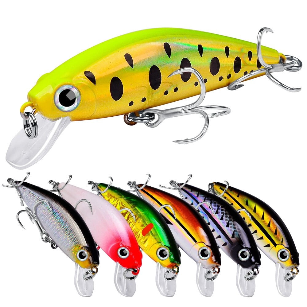 12pcs/set Trolling Bait Minnow Fishing Lure 8cm Bass Crankbait Tackle Wobbler