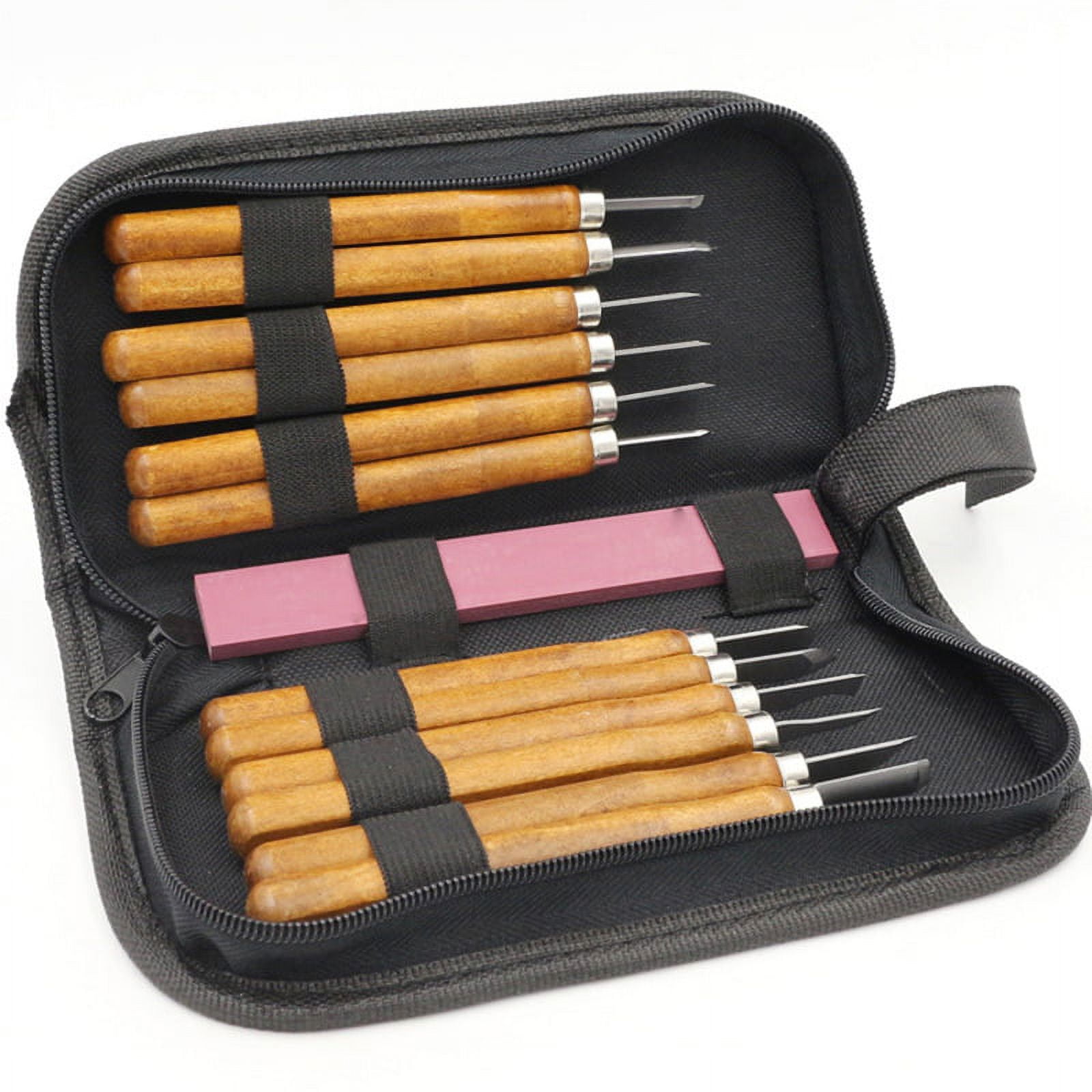12pcs/set Wood Handle Woodworker Tools Wood Carving Tools Set Cutter