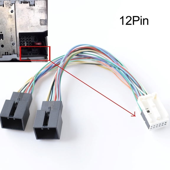 12pin CD Cable Y Adapter for Car Audio Installation in For MercedesBenz