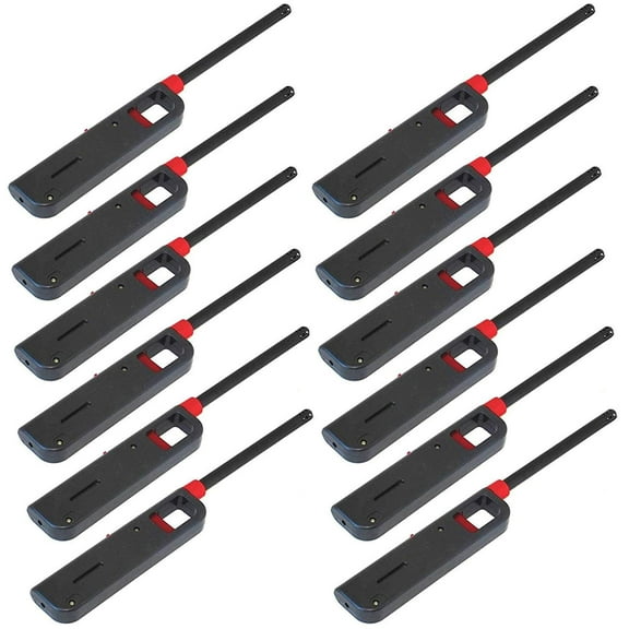 12pk BBQ Grill Lighter Refillable Butane Gas Candle Fireplace Kitchen Stove Long