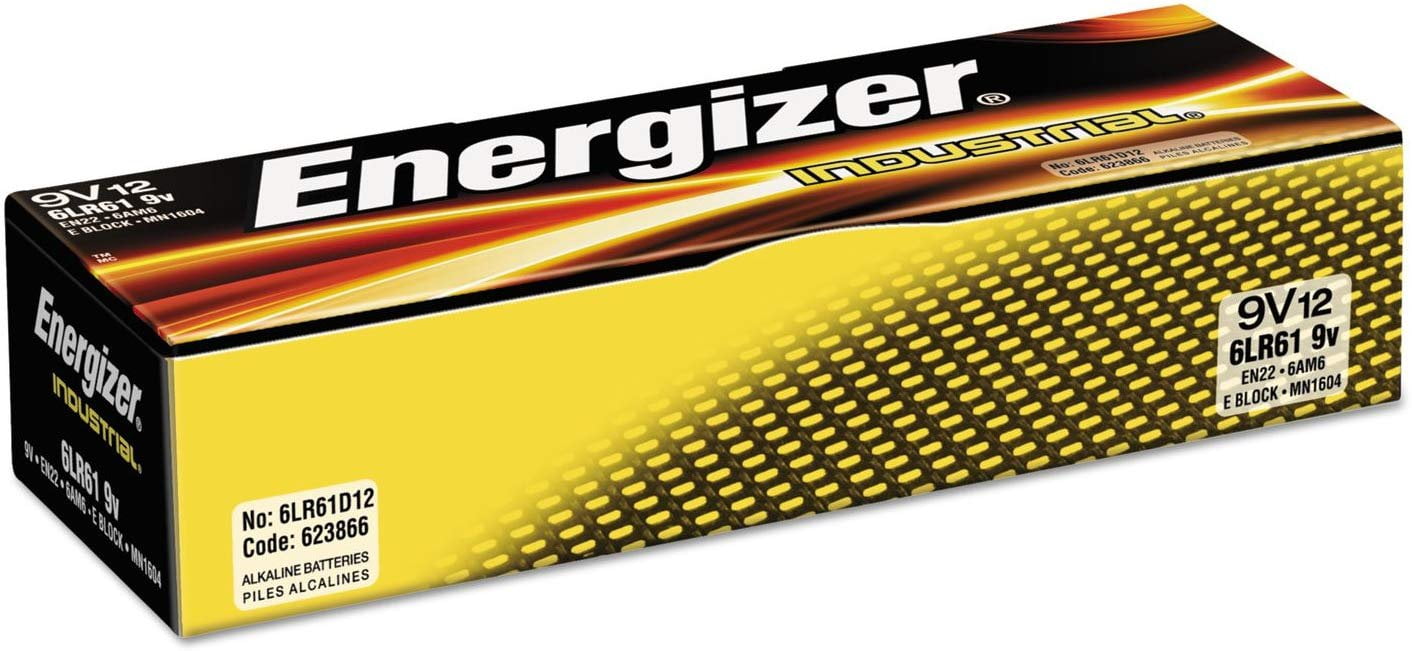12pk Energizer 9v Industrial Battery Commercial Only