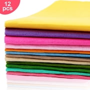 12roll Soft Felt Fabric Sheets, TSV 35.4x7.9 Colorful DIY Felt Cloth for Christmas Crafts, Handmade Gifts, Party Decor