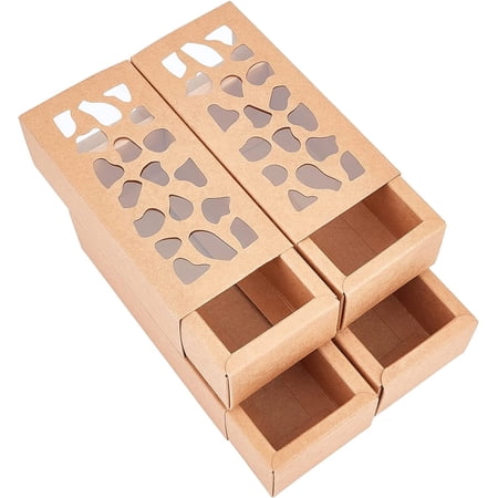 12sets Kraft Paper Withdrawal box Rectangle Camel Finished Product: 13x6x4cm