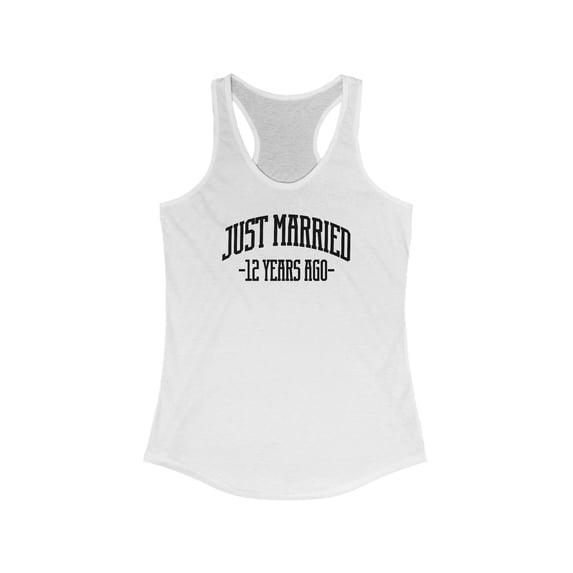 12th Anniversary 12 Years Wedding Married Tank Top Gifts Shirt Womens