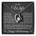 thumbnail image 1 of 12th Anniversary Necklace for Wife from Husband 12 Years Anniversary Jewelry for Her Women Forever Love Pendant, 1 of 11