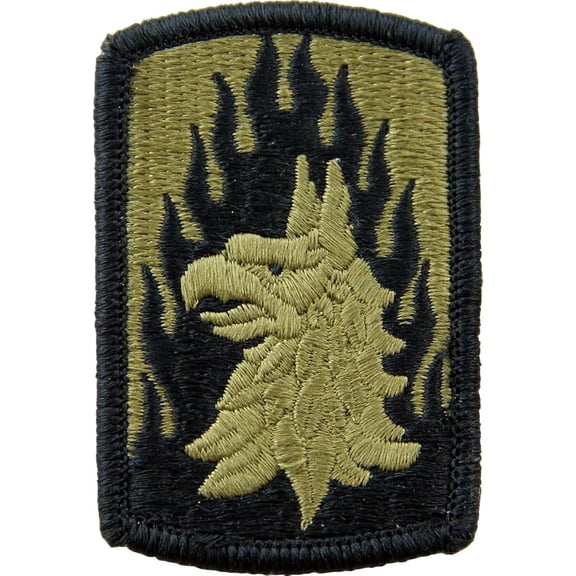 12th Aviation Brigade SSI Patch Subdued Bagby Green Hook Back 3" 2"