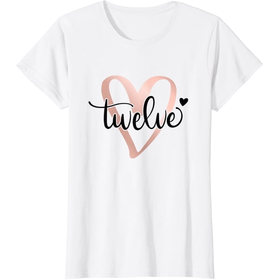 12th Birthday 12 Years Old Twelve Finally 12 Birthday Girl T-ShirtMen and women, White T-shirt, size: Extra large