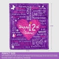 thumbnail image 1 of 12th Birthday, 12th Birthday Gifts for Girls, 12th Birthday Girl, Happy 12th Birthday Throw Blankets 50 * 60 in, 1 of 1