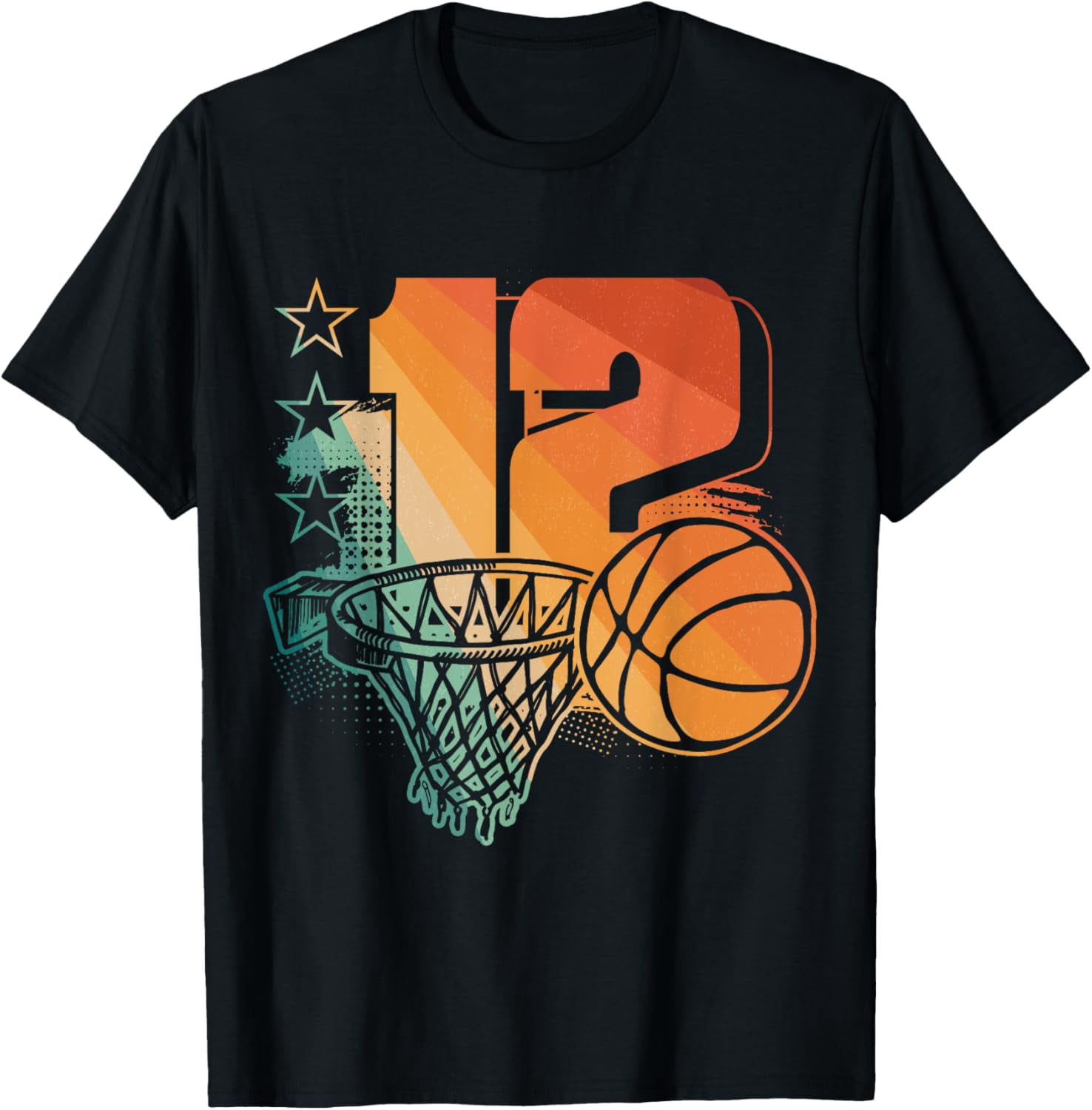 12th Birthday Boy Basketball Player Basketball 12 Years Old T-Shirt