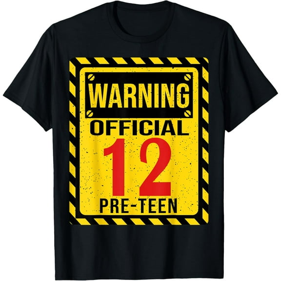 12th Birthday Fun Warning Official Pre-Teen T-Shirt