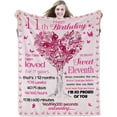 thumbnail image 1 of 12th Birthday Gifts for Girls Happy Sweet 12 Blanket Gifts 12 Year Old Flannel Fleece Throw Blankets for Daughters, Nieces, Granddaughters, Twelve Birthday Gift Idea Decorations, 12th, 50''X60'', 1 of 5