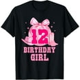 thumbnail image 1 of 12th Birthday Girl Cowgirl Coquette Bow Western Themed T-Shirt, 1 of 4
