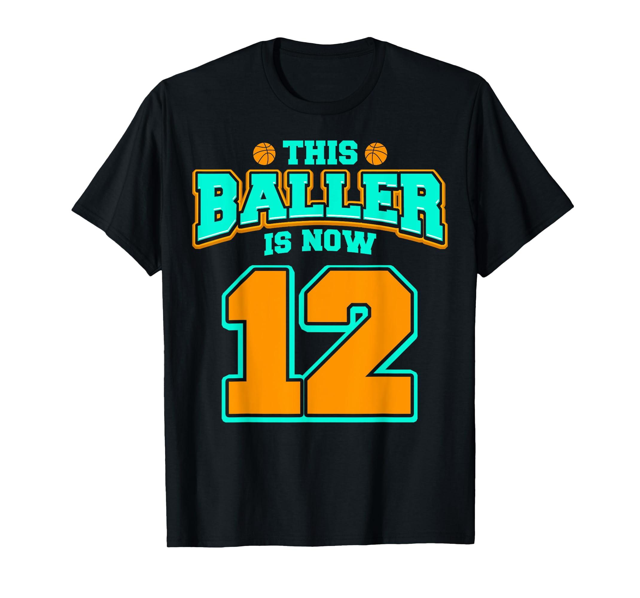 12th Birthday Shirt For Boys Basketball 12 Years Old Kids TShirt
