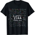 thumbnail image 1 of 12th Math Birthday 12 Year Old Gift Square Root Of 144 Bday T-Shirt, 1 of 4