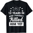 thumbnail image 1 of 12th Wedding Anniversary Idea For Her 12 Years Wife T-Shirt, 1 of 5