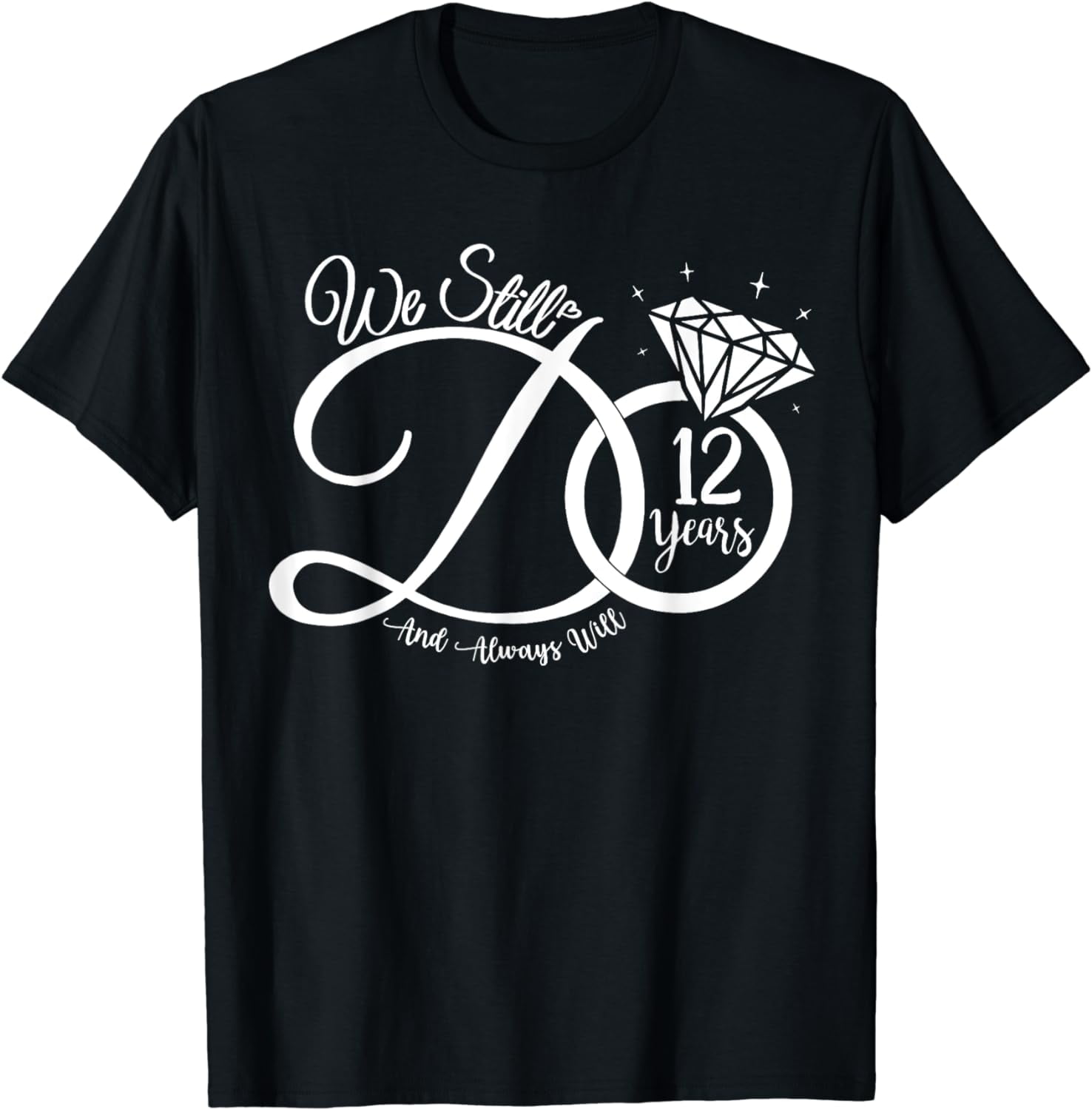 12th Wedding Anniversary T-Shirt Math Equation Gift Shirt