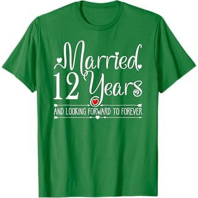 12th Wedding Anniversary for Her Couples 12 Years Marriage TShirt
