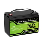 12v 100ah lifepo4 Battery, rv Battery deep Cycle Battery Built-in 100A BMS Low-Temp Protection Stable 8000-15000 Deep Cycles for Home Energy Storage, Car Starting Power Supply, Solar