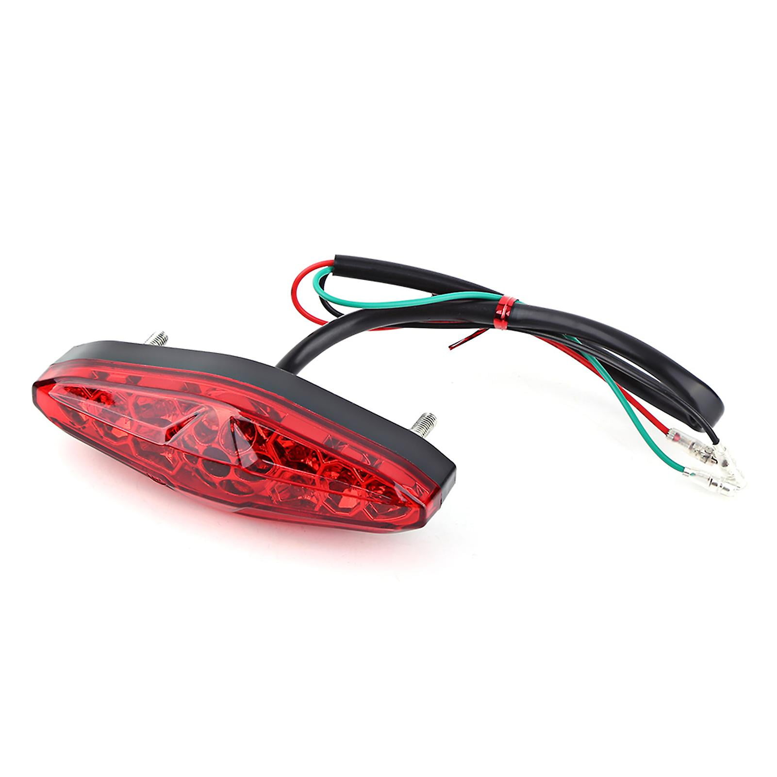 12v 15 Led Motorcycle Brake Stop Running Tail Light Rear Light Atv Dirt Bike Universal Red