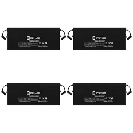 12v 200ah Battery Replacement for Solar Power - Deep Cycle - 4 Pack