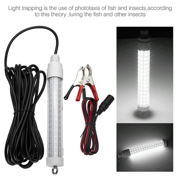 12v-24v 10W 120 Lumens IP68 Night Fishing Light ,Boat Submersible Deep Drop Underwater White Light (with )