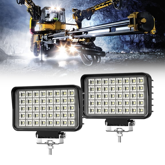 12v/24v Heavy Duty Ultra Bright Rectangular LED Work Light Lamp 180W 11200 Lumen