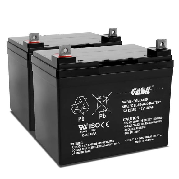 12v 35ah CA12350 AGM SLA Sealed Lead Acid Battery Replaces Weize LFP12350 / Mighty Max ML35-12 / Universal Power Group UB12350 / Power Sonic PS-12350 / NPP NP12-35ah / Neptune NT12-35
