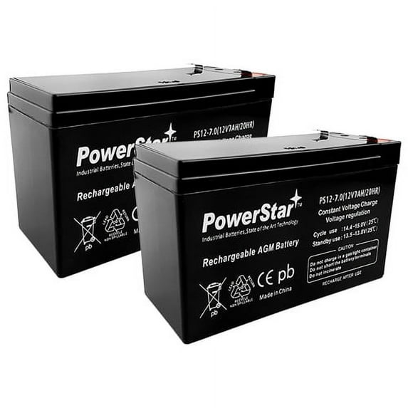 12v 7.0Ah APC RBC124 (Battery) UPS Replacement Battery-2Pack