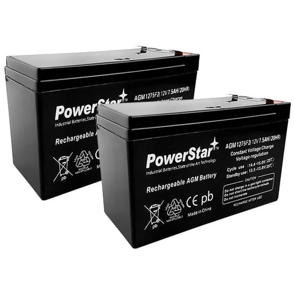12v 7.5Ah Replacement Battery for APC RBC38 RBC40 RBC48 RBC51 RBC106 RBC110 RBC114 RBC124-2Pack