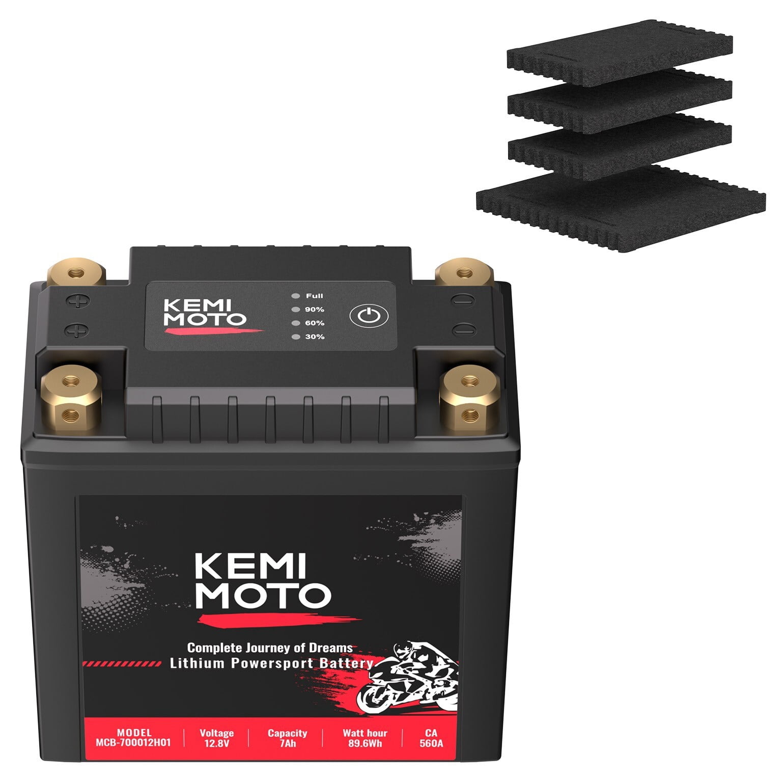 12v 7Ah ATV Lithium Motorcycle Battery YTX15L-BS / YTX14AH-BS BTX15L-BS / YB14-A2/12N7-4B for Lawn Mower ATV