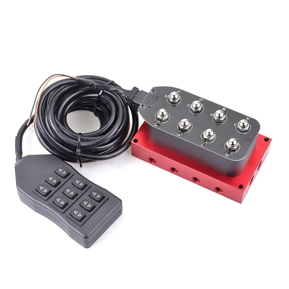 12v Air Suspension 8-Solenoid Valve Manifold & Control Harness Kits Air Ride