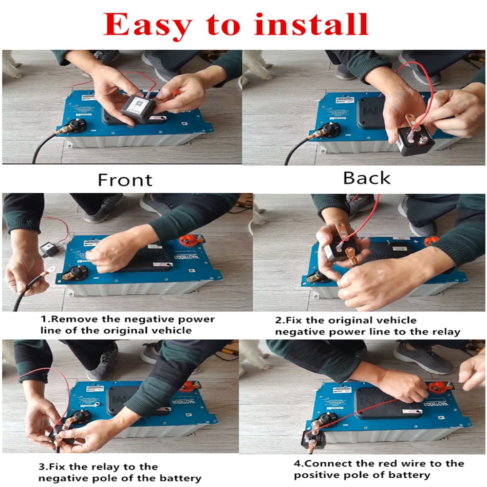 12v Car Battery Disconnect Cut Off Isolator Master Switches 2Pcs Remote Universal Integrated Wireless Remote Control