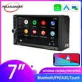 thumbnail image 1 of 12v Car Radio 7" 2 Din Car Stereo Bluetooth Play IOS Carplay Android Auto Mirror Link TF/USB/AUX/FM DSP Supoort Power output, 1 of 14