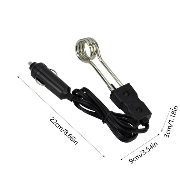 12v Car Water Heater 12v Car Water Heater Portable Cup Boiler, Stainless Steel Fast Heating Element for Vehicle Travel Hot Water Kettle, Compact 9 Inch Design with Secure Plug Portable Cup Boiler