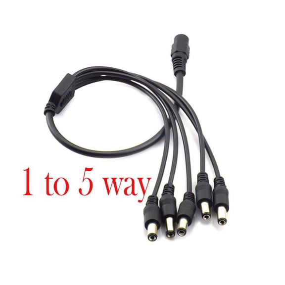 12v DC 1 Female To 2 3 4 5 6 8 Way Male Power Plug Splitter Cable CCTV Led Strip